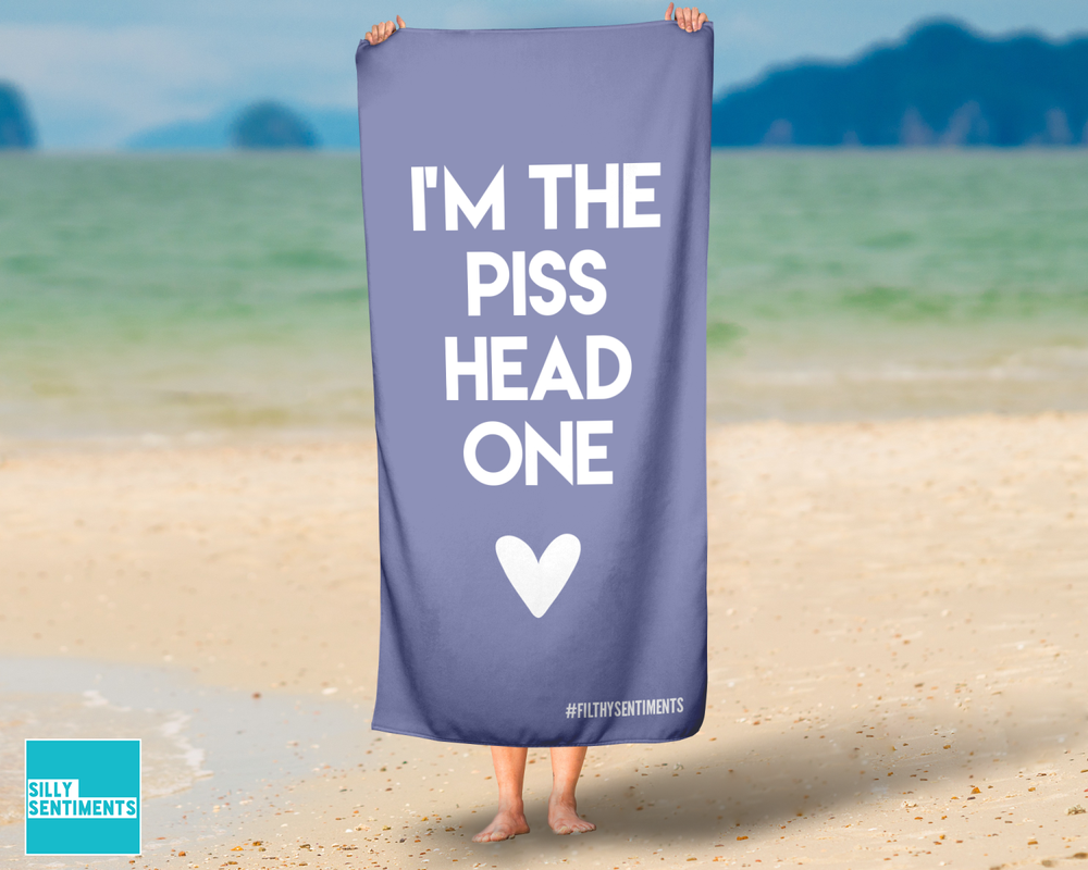 I'm The Pisshead One Purple Beach Towel #1 image